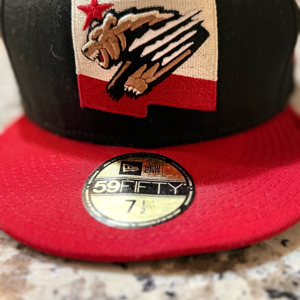 New Era Black and Red 59FIFTY Cap size 7 1/2